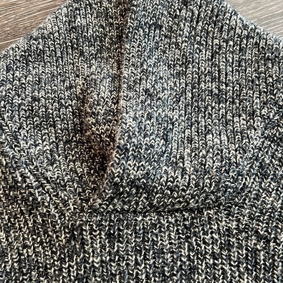 NWOT- American Eagle Shawl Collar Sweater Pullover Blue‎ Wool Blend - Picture 6 of 9